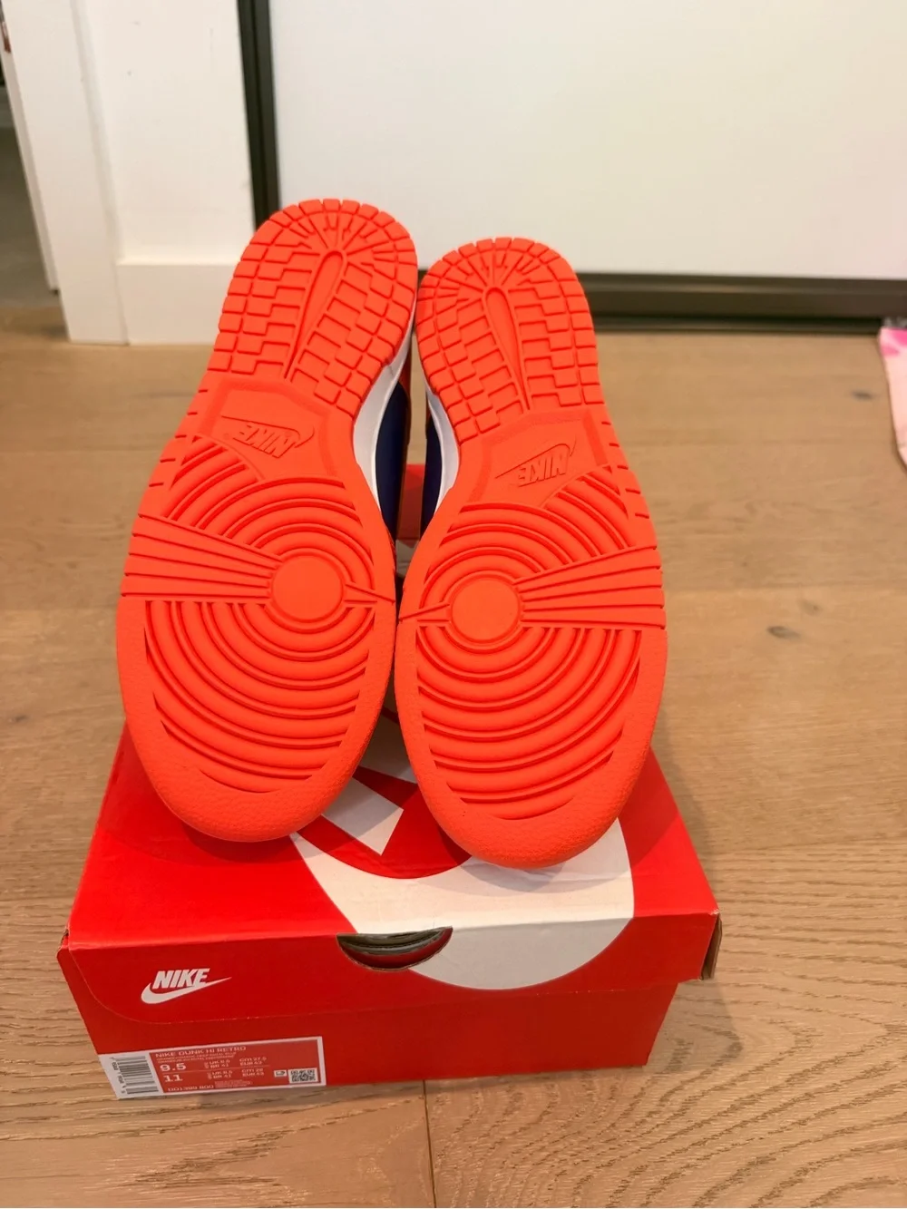 Nike High-Top Sneakers in Orange & Blue
